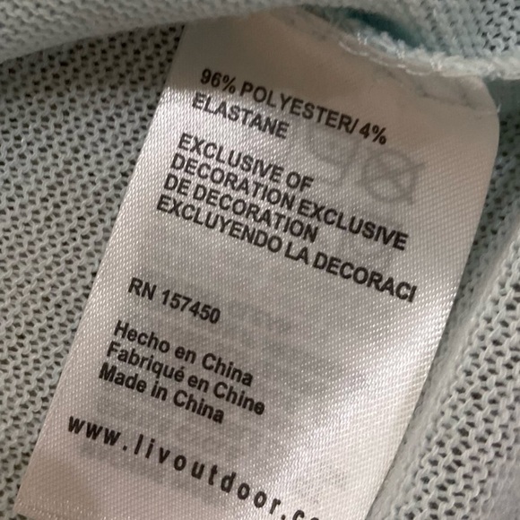 LIV Outdoor lightweight knit aqua hoodie kangaroo pocket size small - Picture 12 of 12